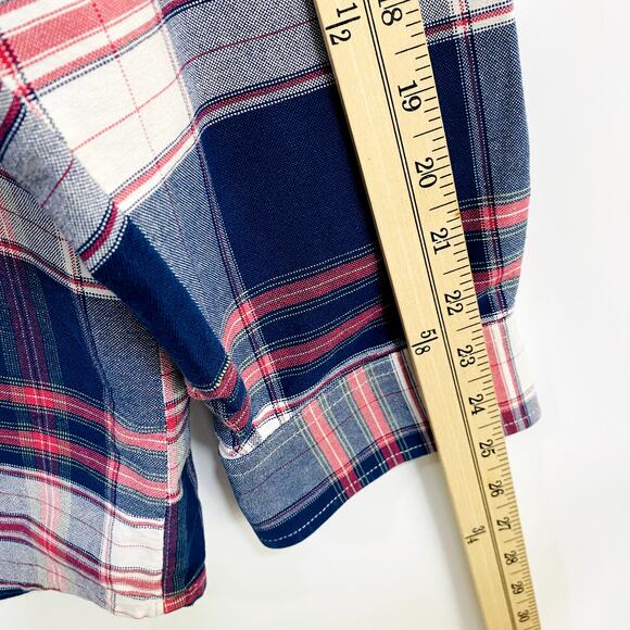 Wrangler Twenty X Men's Shirt Size XL Blue Red Plaid Button Down Casual Western - Picture 8 of 10